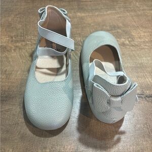 Monkey Feet Girls Light Gray Bow Ballet Flats (5-6 years)